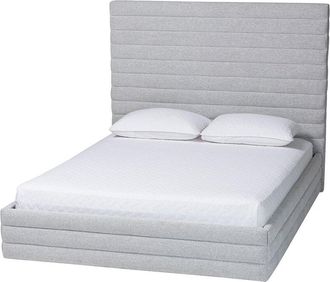 Baxton Studio Cadmus Modern Channel-Tufted Platform Bed
