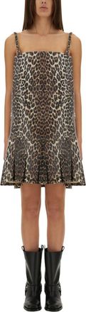 Ganni Dress With Animal Pattern-Donna