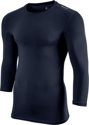 Champro Mens Three Quarter Sleeve Compression Shirt, Navy, X-Large