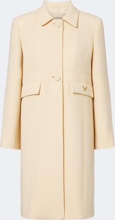 Valentino VGold virgin wool cr&ecirc;pe coat