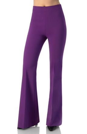 Ivonne Flared Pants with Back Pleats in Purple at Nordstrom, Size 14
