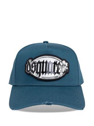 Dsquared2 logo-patch cap - women - Cotton - One Size - Blue