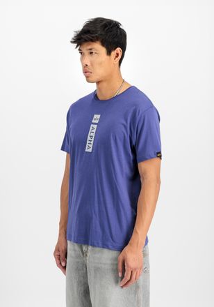 Alpha Industries T-Shirt ALPHA INDUSTRIES Alpha Puff Print T-Shirt, Herren, Gr. XXL, lila (night lila), Obermaterial: 100% Baumwolle, Shirts T-Shirt