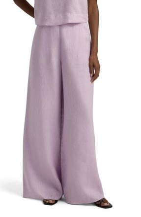 Favorite Daughter Linen Wide Leg Pants in Wisteria Musk at Nordstrom, Size Medium