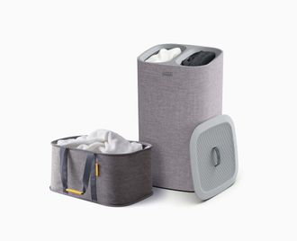 Joseph Joseph Joseph Joseph Laundry 2 Piece Set - Hold-all 35l Cesto Porta Biancheria Pieghevole + Tota 60l Cesto Separatore Per La Biancheria A 2 Scomparti Con Sac
