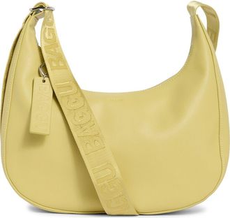 Baggu Medium Recycled Leather Crescent Shoulder Bag in Straw at Nordstrom Rack
