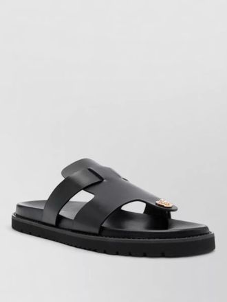Versace sandal open toe flat sole cross straps