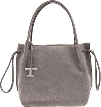 Tod's Grey Suede Medium Hobo
