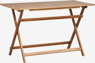 Sklum Mesa De Jard&iacute;n Rectangular 120x60 Cm Plegable En Madera De Acacia Delawer Sklum