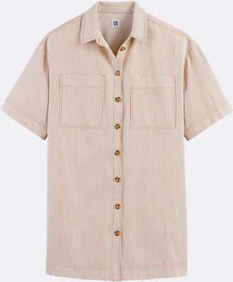 La Redoute Collections Wijde katoenen gestreepte korte jurk, Signature SARA