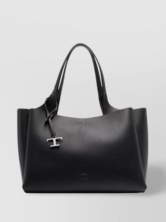 Tod's calf leather double handle tote bag