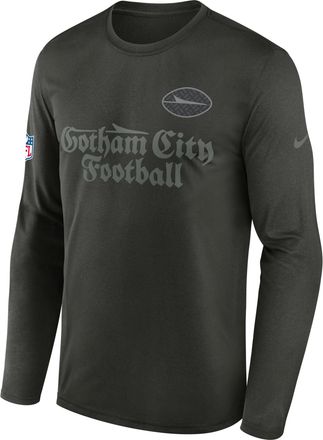 Nike New York Jets Rivalries Collection Sideline Legend Small Logo Nike Mens Dri-FIT NFL Long-Sleeve T-Shirt in Green | 02TJ3JG72-266