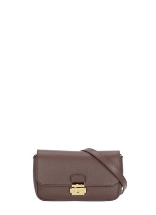Coccinelle C-Me Lock Mini Bag with Structured Design and Gold-tone Hardware