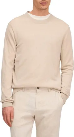 Nn.07 Ted Linen Crewneck Sweater in Oat at Nordstrom, Size Xx-Large