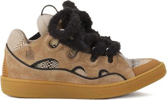 Lanvin Su&egrave;de lammy sneakers - Beige