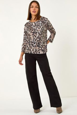 Roman Animal Print Sparkly Neck Jumper