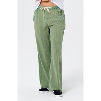 Rip Curl Classic Surf Wide Leg Pants in Sage at Nordstrom, Size X-Large