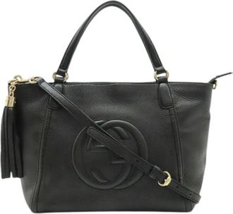 Gucci Pre-owned Soho Shoulder Tote Bag - Dames - Vintage Handtas - Zwart - ONE Size - Leer - Vintage