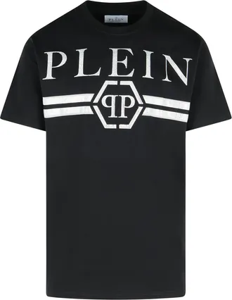 Philipp Plein schwarzer Baumwoll -T -Shirt