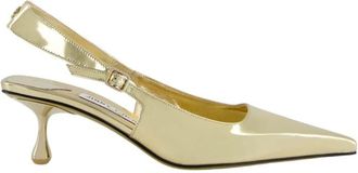 Jimmy Choo London Amel Slingback Pumps - Dames - Pumps - Geel - 36 EU - Leer - Schoenen