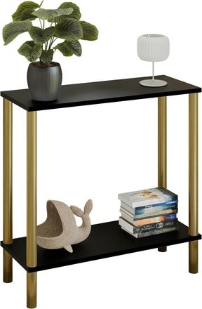 OEM Consola Moderna Con Estante De 80x30x80 Cm, Metal Dorado, Para El Recibidor
