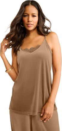 Roaman's Velour Cami in Almond Brown at Nordstrom, Size 32