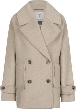 Dante6 Dames, Mantels, Beige, Maat: M Wol