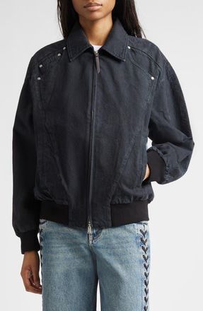 Stella McCartney Patchwork Denim Bomber Jacket at Nordstrom, Size Medium
