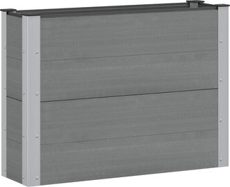 vidaXL Arriate Elevado Gris 100 X 30 X 72 Cm Wpc Y Aluminio Vidaxl