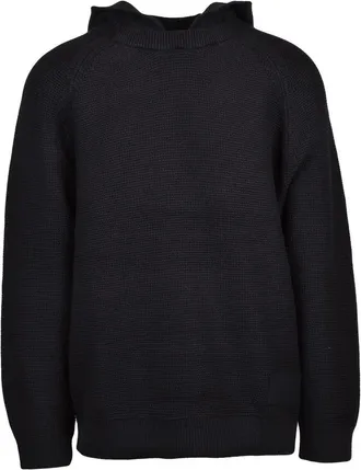 Calvin Klein Black Textured Knit Hoodie