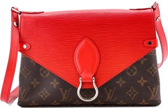 Louis Vuitton Saint Michel Handbag Monogram Canvas and Epi Leather shoulder bag - Bruin