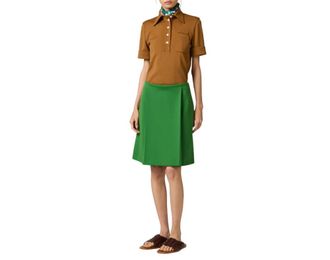Miu Miu Green Knee Length Skirt