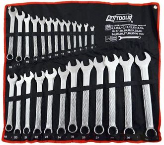 OEM Juego De Llaves Combinadas Awtools 25 Piezas 6-32 Mm - Acero Crv De Alta Calidad