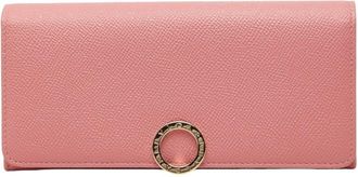 Bulgari Pink Leather Long Wallet (Bi-Fold) (Pre-Owned)