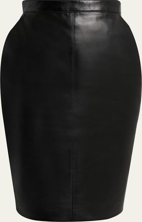 Saint Laurent Leather Pencil Skirt