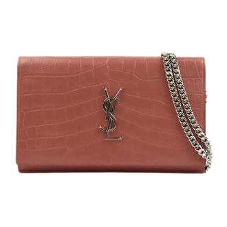 Saint Laurent Pre-owned Cross Body Bags, female, Brown, Size: ONE SIZE Pre-owned Leather shoulder-bags