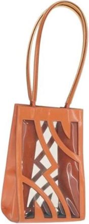 Ferragamo Pre-owned Handbags, female, Orange, Size: ONE SIZE Pre-owned Leather Shoulder Bag