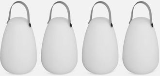 Sweeek Sweeek - L&aacute;mpara De Mesa Exterior Sin Cable, Lucie, 13x13x28 Cm