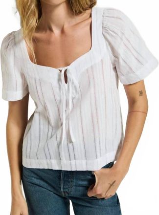 Nation Ltd Vanity Tie Top In White