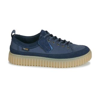 Clarks Torhill Lace - Heren - Sneakers - Blauw - 44 EU - Leer - Schoenen