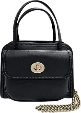 Coach Pre-owned Grabtan Schoudertas - Dames - Vintage Handtas - Zwart - ONE Size - Leer - Vintage