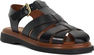Dune London Ladies LISHERMAN Flat Fisherman Sandals Size UK 8 Flat Heel Casual Sandals Black