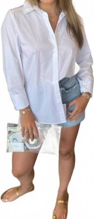 Adrienne Marley Long Sleeve Blouse In White