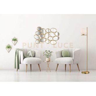 Bo&icirc;te &agrave; Design Madita Specchio Da Parete Forme Ovali Cornice Plastica 90x61cm Oro