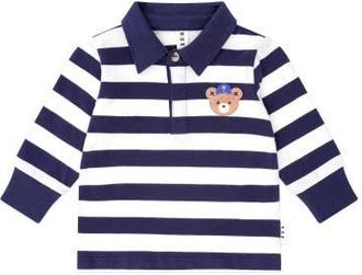 Huxbaby Varsity Hux Polo in Navy/almond Milk at Nordstrom, Size 1 Au