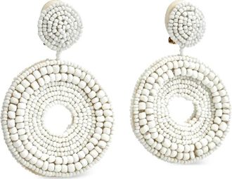 Kenneth Jay Lane Orecchini tondi - Bianco