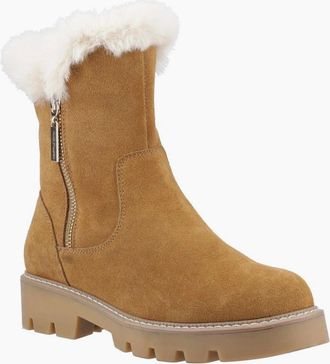 Hush Puppies Womens Ambre Womens Zip Boots - Brown - Size: 3