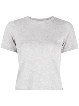 Extreme Cashmere cropped short-sleeve T-shirt - Grey
