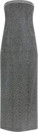 Ermanno Scervino Abito lungo con strass - Grigio