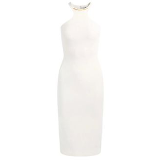 Elisabetta Franchi Midi Dresses, female, White, Size: XL Midi Dress